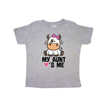 

Inktastic My Aunt Loves Me Girl Cow Gift Toddler Toddler Girl T-Shirt