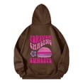 thumbnail image 4 of Womens Hoodies Sweatshirts Lightweight Beach Vibe Hoodie for Women Meet At The Beach Comfort Wear Brown M, 4 of 5