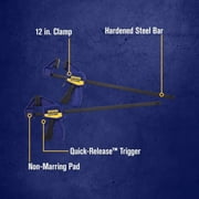 Irwin Quick-Grip 12 One-Handed Mini Bar Clamps, 2pk Light-Duty