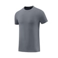 thumbnail image 5 of NIEWTR Mens T-Shirts Short Sleeve Crew Neck T Shirts for Man, Cotton Blend Plain Novelty Men's T-Shirts（Light Gray,M), 5 of 9