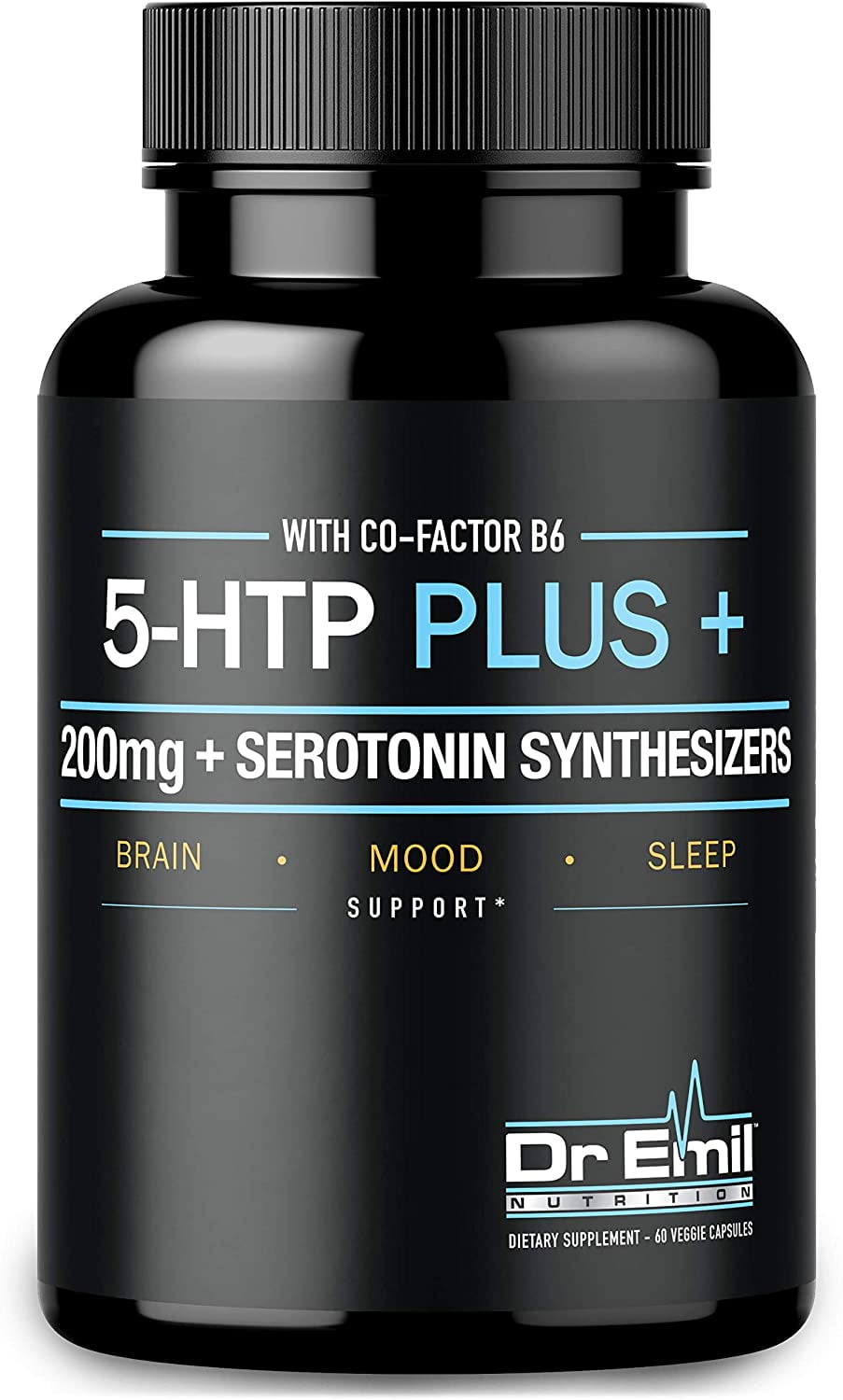 200 MG 5HTP Plus Serotonin Synthesizers and Cofactor B6 for Improved
