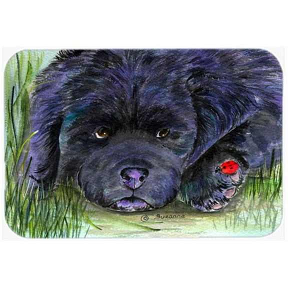 Carolines Treasures Newfoundland Glass Cutting Board Large 12H x 16W multicolor