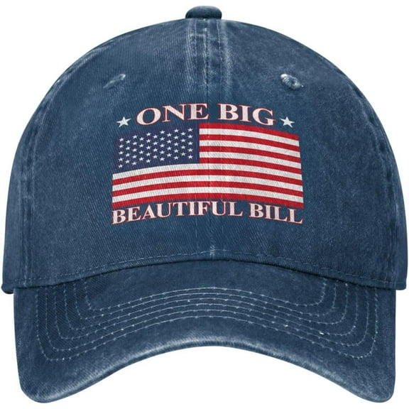 One Big Beautiful Bill Hat Pro 47 Patriotic Denim Hat Obbb Hats for Men Women Gray