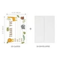 thumbnail image 4 of Koyal Wholesale Kids Fill in the Blank Thank You Cards 20 Cards Including Envelopes Safari Jungle Animals, 4 of 5