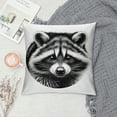 thumbnail image 2 of Orinice Raccoon Graphic Decorative Pillow Cover for Home Couch Living Room Bed Sofa 22x22in, 2 of 5