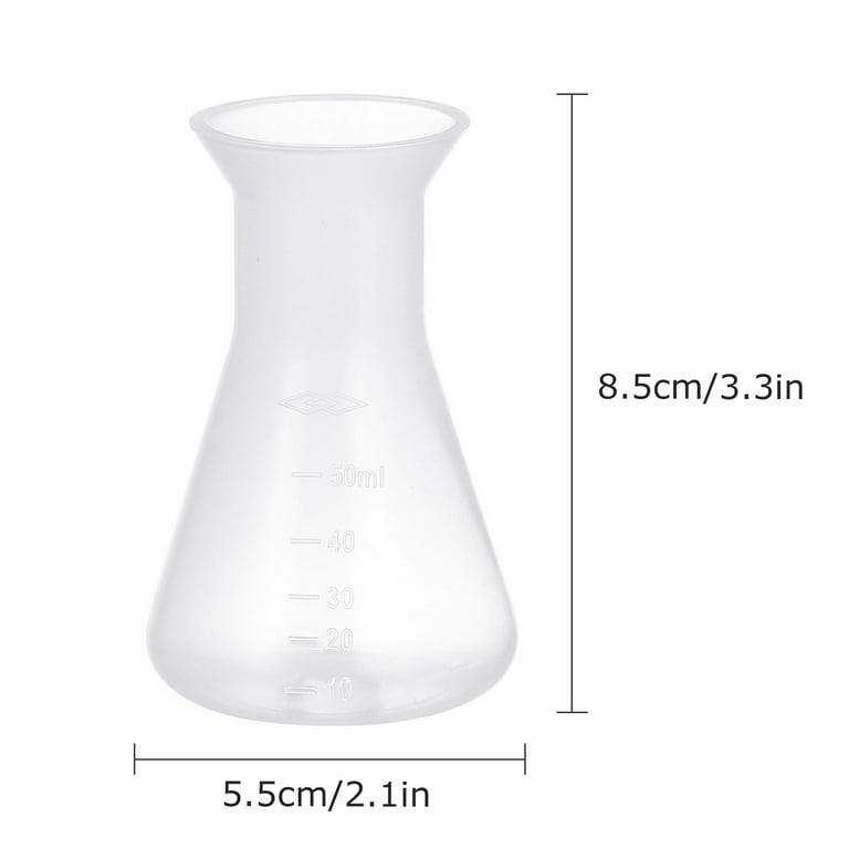 Beakers 10pcs Science Scientific Scale Erlenmeyer Flasks Laboratory  Practical Plastic Lab Experiment Mouth for Jar Narrow Flask Supplies  Conical Labs