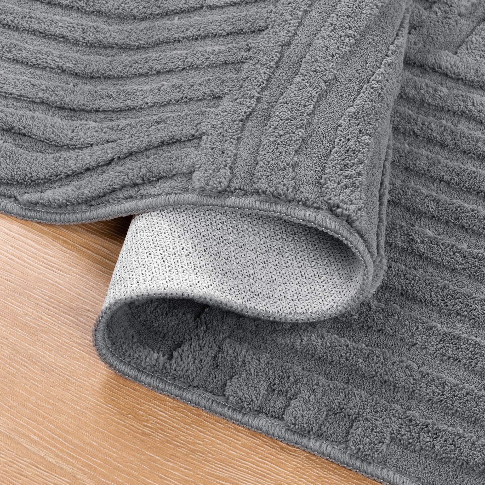 8'x 10' Area Rugs Soft Cozy Fluffy Arch Pattern High-Low Pile Large Non Slip Washable Modern Geometric Rug Scandinavian Minimalist Carpet for Living Room Bedroom Dining Room