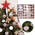 thumbnail image 1 of Clear Glitter Hanging Shatterproof Baubles For Home And Seasonal Display 72PCS, 1 of 5