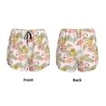 thumbnail image 5 of Xecao's Tropical Flamingo Pineapple for a double-layer running short for women, perfect for gym, tennis, and more, featuring a convenient pocket., 5 of 9