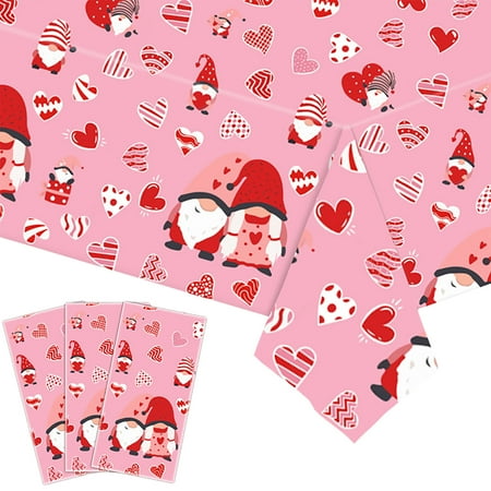 

Easter Ornaments Valentines Day Tablecloth Valentines Day Heart Pattern With Colors Love Adoration Dining Room Kitchen Rectangular Table Cover Disposable Tablecloth Pink