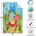 thumbnail image 5 of Easter Egg Hunt Basket Kitchen Tea Towels Set of 4 Absorbent Hand Dish Towels, Chickens Flowers Dishcloths Lint-Free 18x28 Inch Fast Drying for Cooking Baking Home Clean, 5 of 7