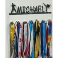 thumbnail image 6 of Custom Personalized Name Karate Martial Arts Taekwondo Medal Holder, Awards Display Organizer Hanger Rack with Hooks for 60+ Medals, Ribbons, Sports Of A Kind Made To Order With Your Name On It., 6 of 7