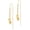 Double Heart, variant on Gold Long Chain Threader Earrings for Women - Fashion Statement Drop Dangle Thread Earrings Jewelry Gift