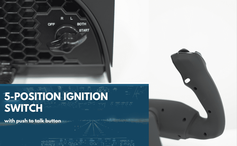  Honeycomb Aeronautical Alpha Flight Yoke & Switch Panel -  Aviation Control System for Fight Simulation - Home Cockpit for Sim  Enthusiasts &, Aspiring Pilots - 180 Degree Rotation - Switch Panel – PC :  Video Games