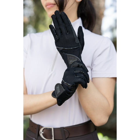 Margaret Riding Gloves with Glitter -7 - Medium