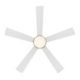 thumbnail image 5 of WAC Eclipse 54" Matte White/Soft Brass Integrated LED Smart Ceiling Fan with Remote Control, 5 of 12
