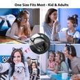 thumbnail image 2 of Kids Wireless Headphones Cat Ear LED Light Up Bluetooth Foldable Headphones Over Ear with Microphone for Girls Boys School Online Learning (Black), 2 of 6