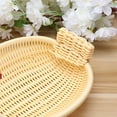 thumbnail image 5 of MLINS Yellow PP Rattan Fruit Storage Basket Rattan Snack Tray Creative Chicken .5 x 10.5 x 3.5 Inches, 5 of 8
