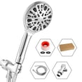 thumbnail image 3 of Cabezal de ducha Cabezal de ducha de mano ajustable de 9 velocidades Cabezal de baño de alta presión Rociador de agua de plástico, Tipo 2 sidaley HA006626-02B, 3 of 6