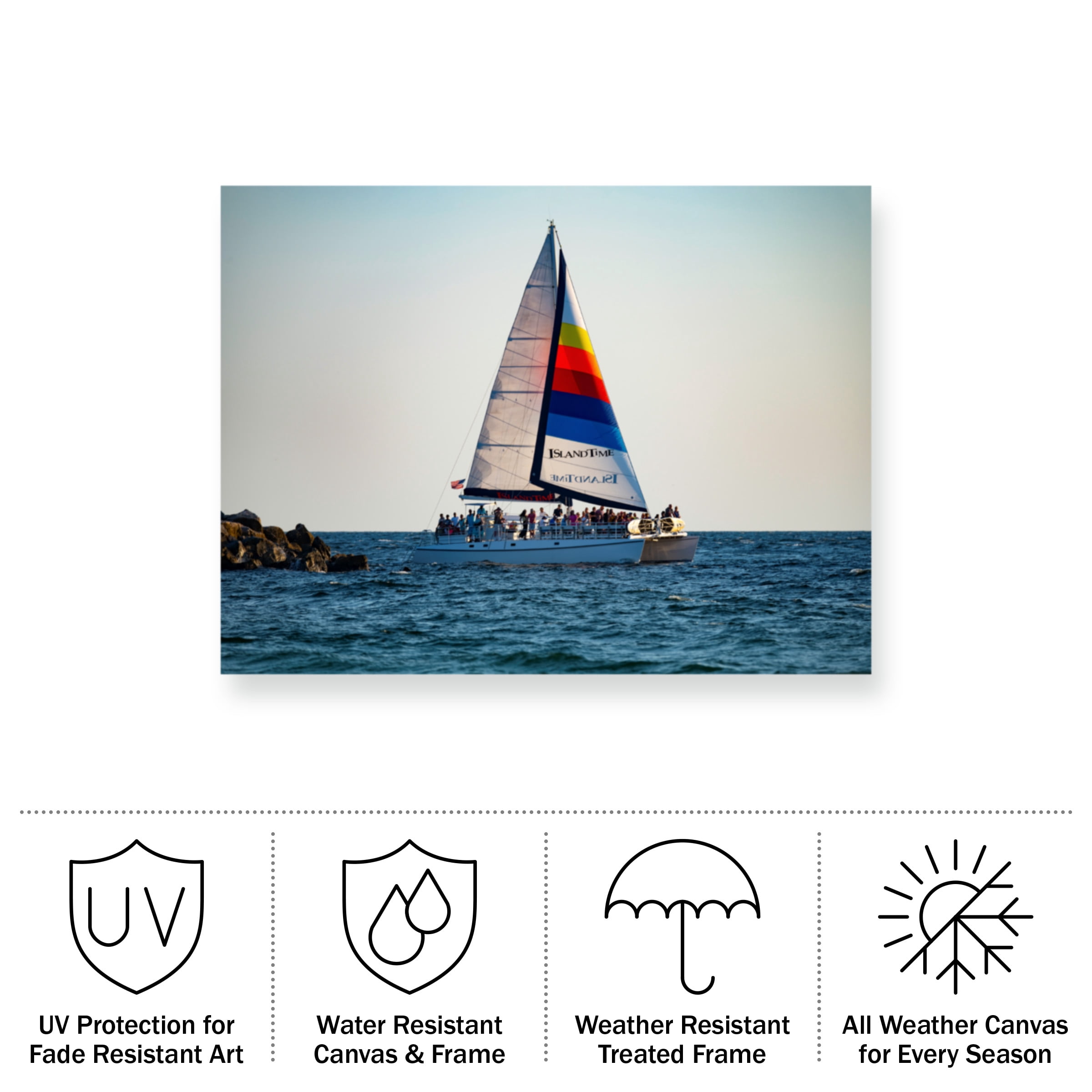 Robert Michaud 'Sailing Tour Boat' Outdoor All-Weather Wall Decor