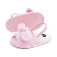 thumbnail image 2 of Infant Baby Girls Summer Bow Knot Sandals with Flower Soft Sole Newborn Toddler First Walker Crib Dress Non Slip Flats Beach Shoes (0-3 Months, Pink), 2 of 8