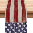 thumbnail image 5 of American Flag Stars and Stripes 4th of July Table Runner, Red White Blue Decorative Runner, Memorial Day Dining Table Independence Day Decor Accessories for Home Party Supplies, 13x47 Inch, 5 of 6