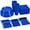 Dark Blue, variant on Exquisite Easter Disposable Plastic Party Plates and Dinnerware Combo Set 350 Piece