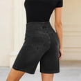 thumbnail image 7 of FchengtaiS Stretchy Jean Shorts Womens Bermuda Denim Shorts High Waisted Pull On Jorts with Pockets Summer Casual Jeans Shorts, 7 of 7