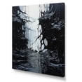 thumbnail image 2 of Designart "Explosion Of Black And White Ink I" Drip Painting Canvas Art Print, 2 of 7