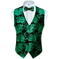 thumbnail image 4 of Gioberti Men's Formal 4pc Paisley Vest Necktie Bowtie and Pocket Square, 4 of 6