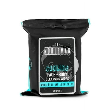 The Nobleman Face and Body Wipes Featuring Aloe and Eucalyptus All Skin Types - 30 Wipes One Size