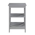 thumbnail image 3 of Convenience Concepts 203385GY Table d'Appoint Intérieur en Bois avec Étagères, Gris, 3 of 6