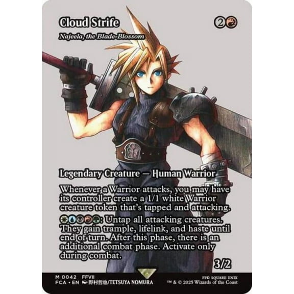 Magic the Gathering - Universes Beyond: FINAL FANTASY: Through the Ages - Cloud Strife - Najeela, the Blade-Blossom (Showcase) Near Mint