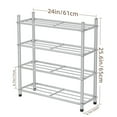 Shoe Rack 4Tier Shoe Storage Organizer Stainless Steel Shoe Organizer