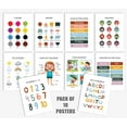 thumbnail image 4 of Traceease 10 Educational Posters for Classroom Decor & Kindergarten Homeschool Supplies Baby, Laminated Preschool Learning Chart Materials - ABC Alphabet, Numbers, Shapes,Emotions, Days of The Week, 4 of 5