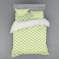thumbnail image 2 of Ambesonne Leaves Bedding Set 3 Pcs, Dotted Pale Background, Twin XL, Fern Green and Beige, 2 of 3