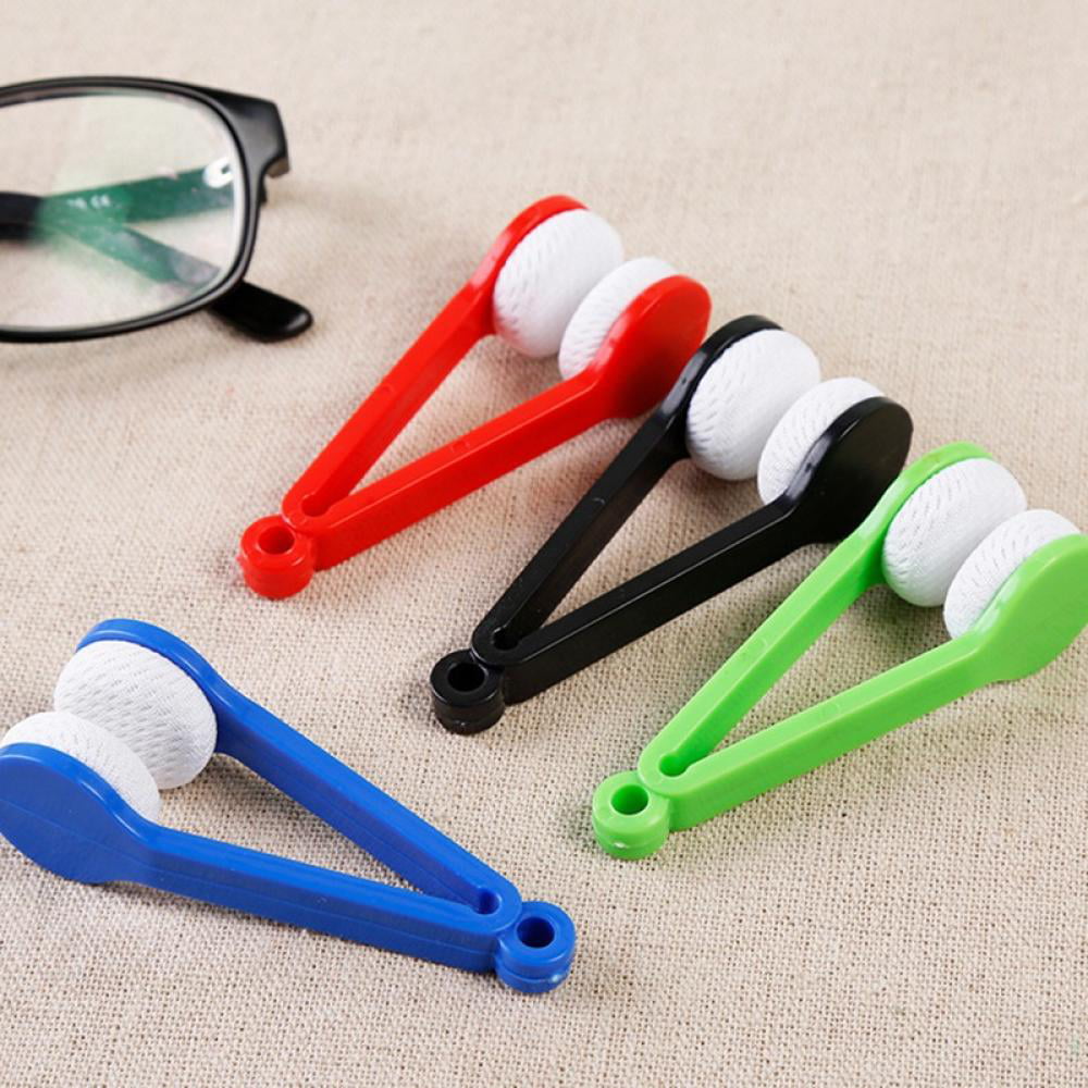 Red Soft Brush Cleaning Tool Mini Microfiber Glasses Eyeglasses Cleaner 