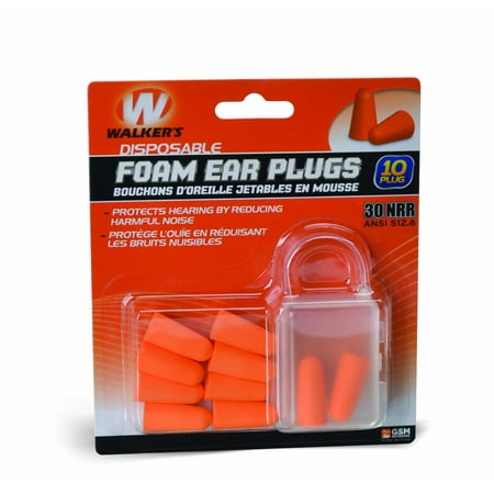 Walker's Game Ear Gwp-fp5pk Foam Ear Plugs, 5 Pk
