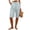 Green, variant on Women's Bermuda Shorts Striped Cotton Linen Shorts Dressy Casual Wide Leg Beach Bottoms Summer Knee Length Beach Vacation Daily Wear Dark Blue M