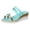 Blue, variant on Espadrilles for Women Trendy Strappy Wedge Sandals Summer Open Toe Color Block Slides Casual Slip on Platform Heels Blue Size 7.5