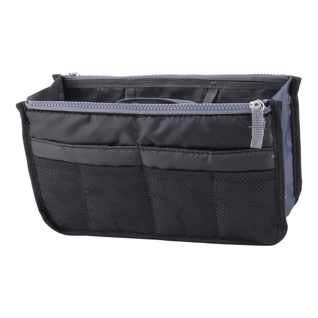 Outdoor Nylon Zippered Dividers Cosmetic Organizer Travel Storage Bag Black | Walmart Canada