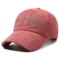 thumbnail image 2 of XIAOCHA Womens Corduroy Embroidered Baseball Cap Adjustable Hat Bands Outdoor Baseball Hats,Hot Pink, 2 of 6