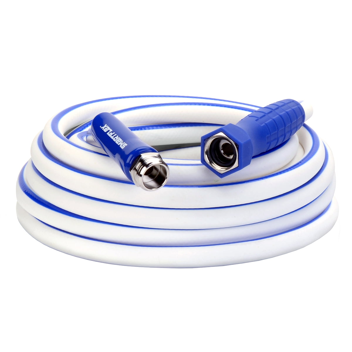 SmartFlex® RV/Marine Hose, 5/8" x 25', 3/4" - 11 1/2 GHT Fittings, Hybrid Polymer Blend, White