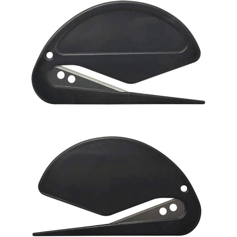 3 Pack Letter Openers Envelope Slitters, Plastic Mail Opener with Blade  Paper Knife, Pure Black