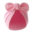 thumbnail image 2 of hengsof Newborn Beanie Hat With Bow And Bunny Ear Knots Multi Color Soft Cotton Pull On Hat For Babies 0-3 Months Spring, Summer and Fall Hats, 2 of 3