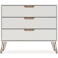 thumbnail image 2 of Pemberly Row Modern 3-Drawer Wood Dresser in Off White / Natural, 2 of 11