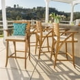 thumbnail image 6 of Afuera Living Modern / Contemporary Teak Acacia Wood Outdoor Barstool (Set of 4), 6 of 7