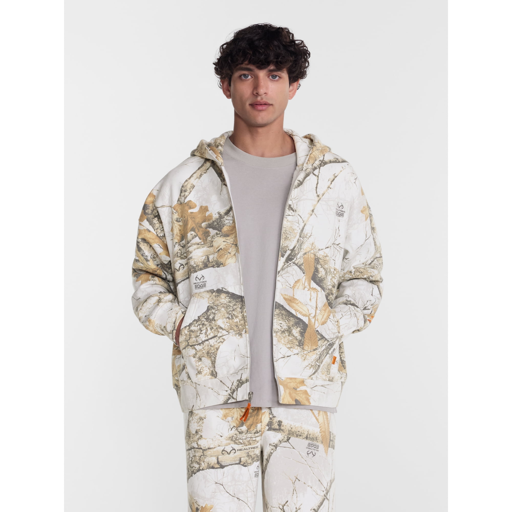 No Boundaries x Realtree Boxy Fit Heavyweight Fleece Full Zip Hoodie, Men's Sizes XS-4XLT