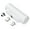 white, variant on Emergency Portable Large Capacity 3000mAh External Mobile Battery Charger Rechargeable Detachable Connectors White