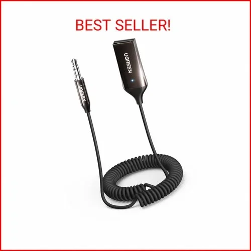 RHEA- Bluetooth 5.3 Adapter For Car Aux Input - Receiver W/ Built-In Mic For Hands-Fre